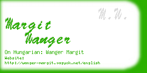 margit wanger business card